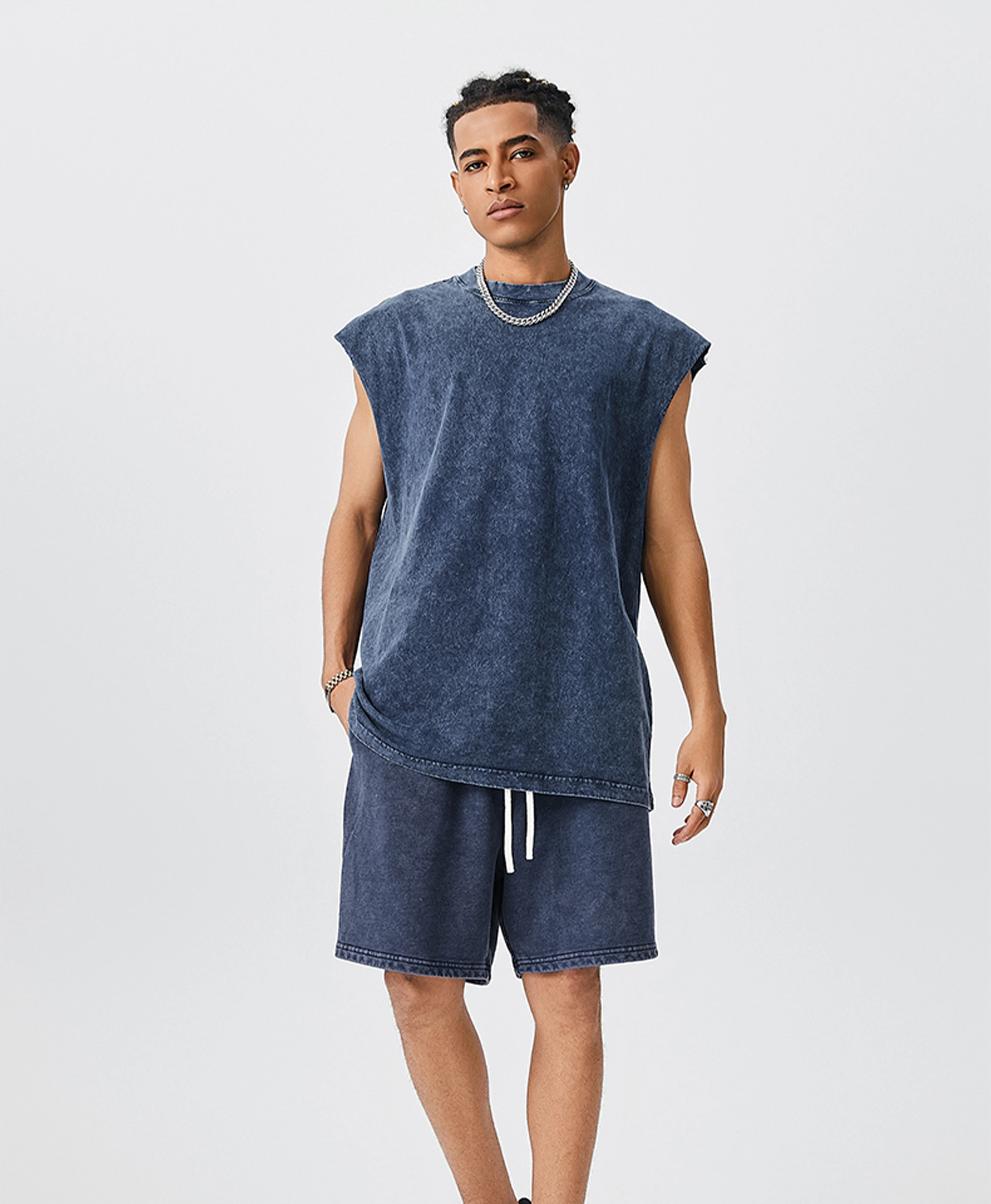 ATHENTIQ WASHED MUSCLE TEE - Image 17