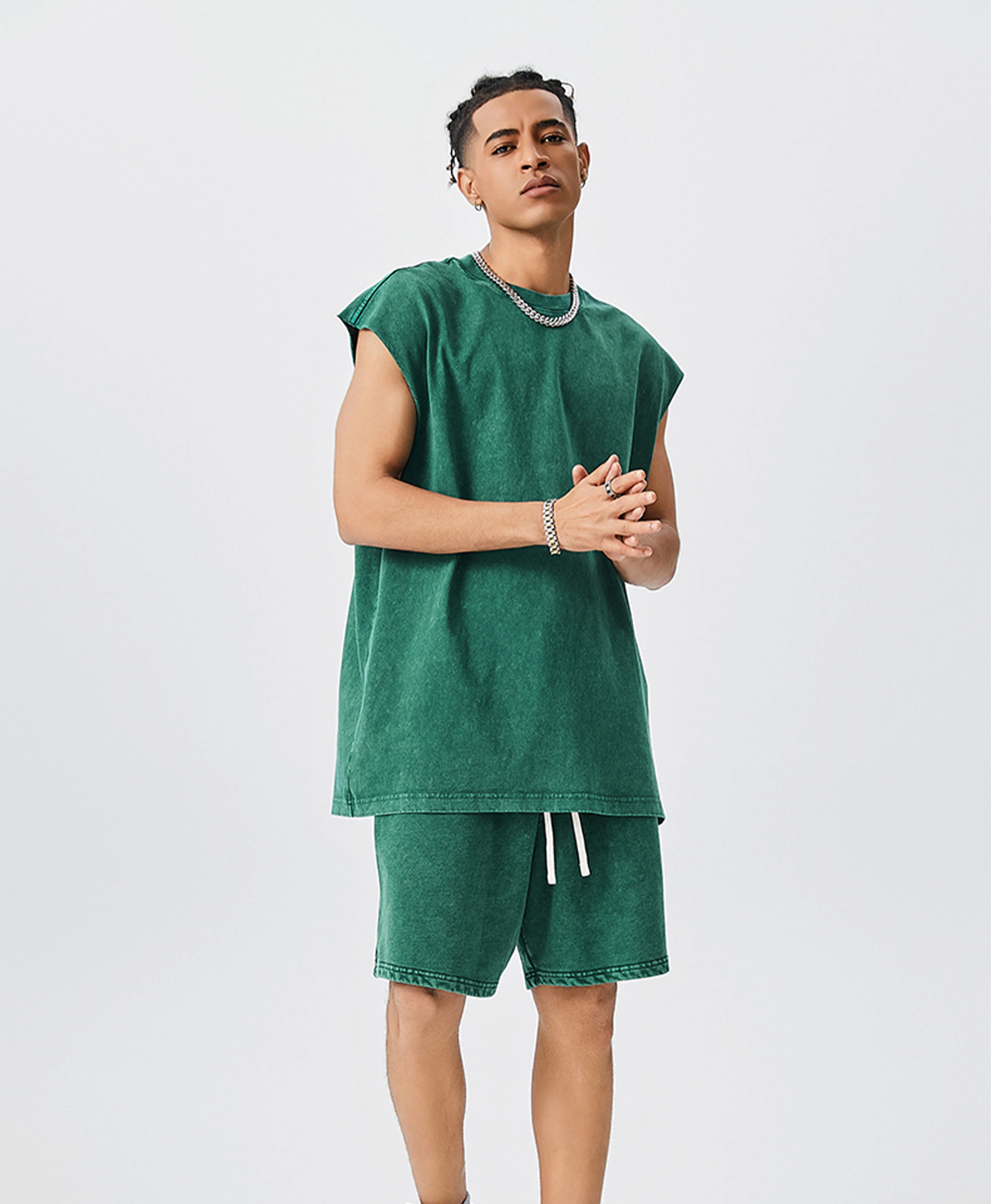 ATHENTIQ WASHED MUSCLE TEE - Image 5