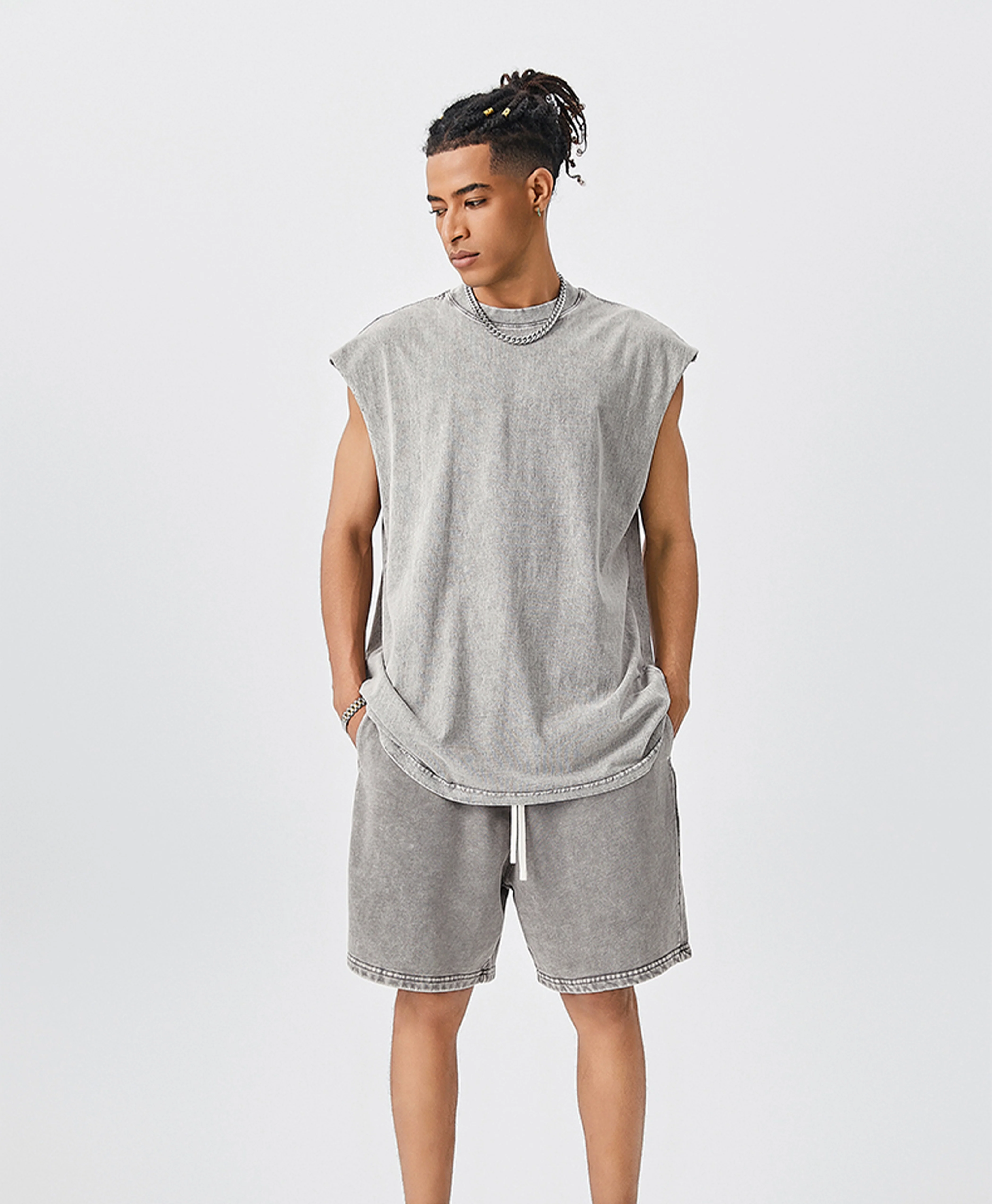 ATHENTIQ WASHED MUSCLE TEE - Image 7