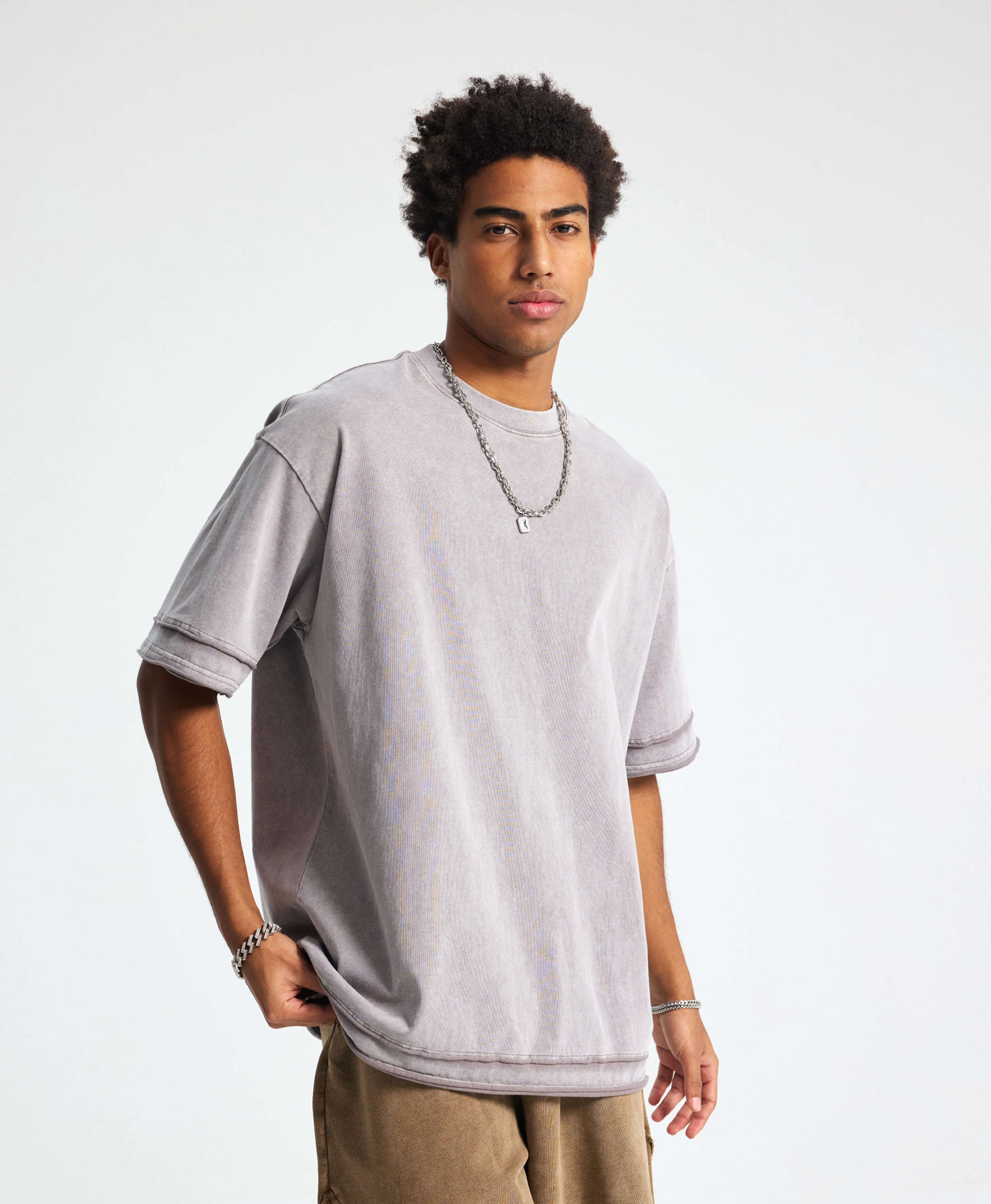 ATHENTIQ WASHED TWIN LAYER TEE - Image 3