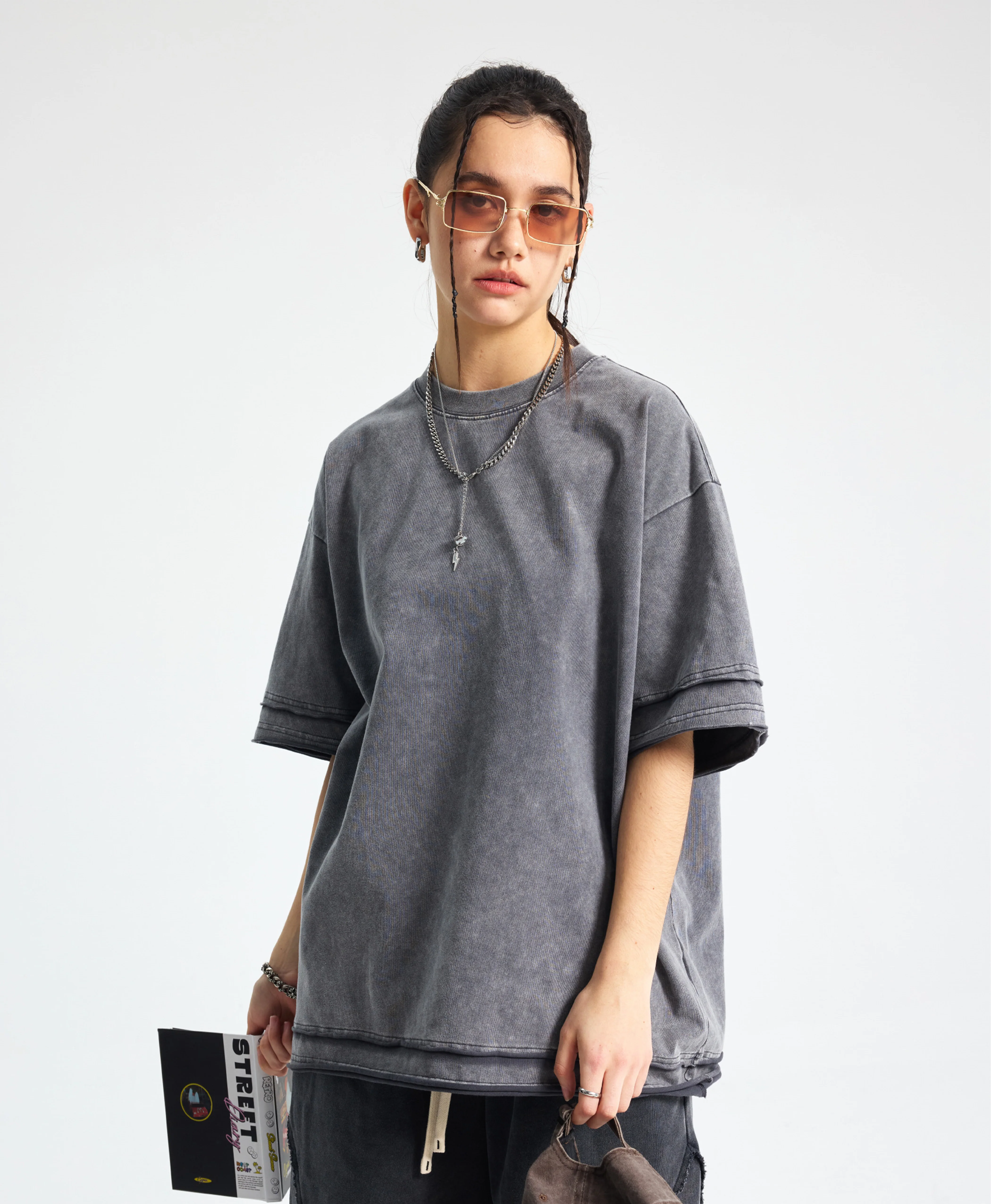 ATHENTIQ WASHED TWIN LAYER TEE - Image 4