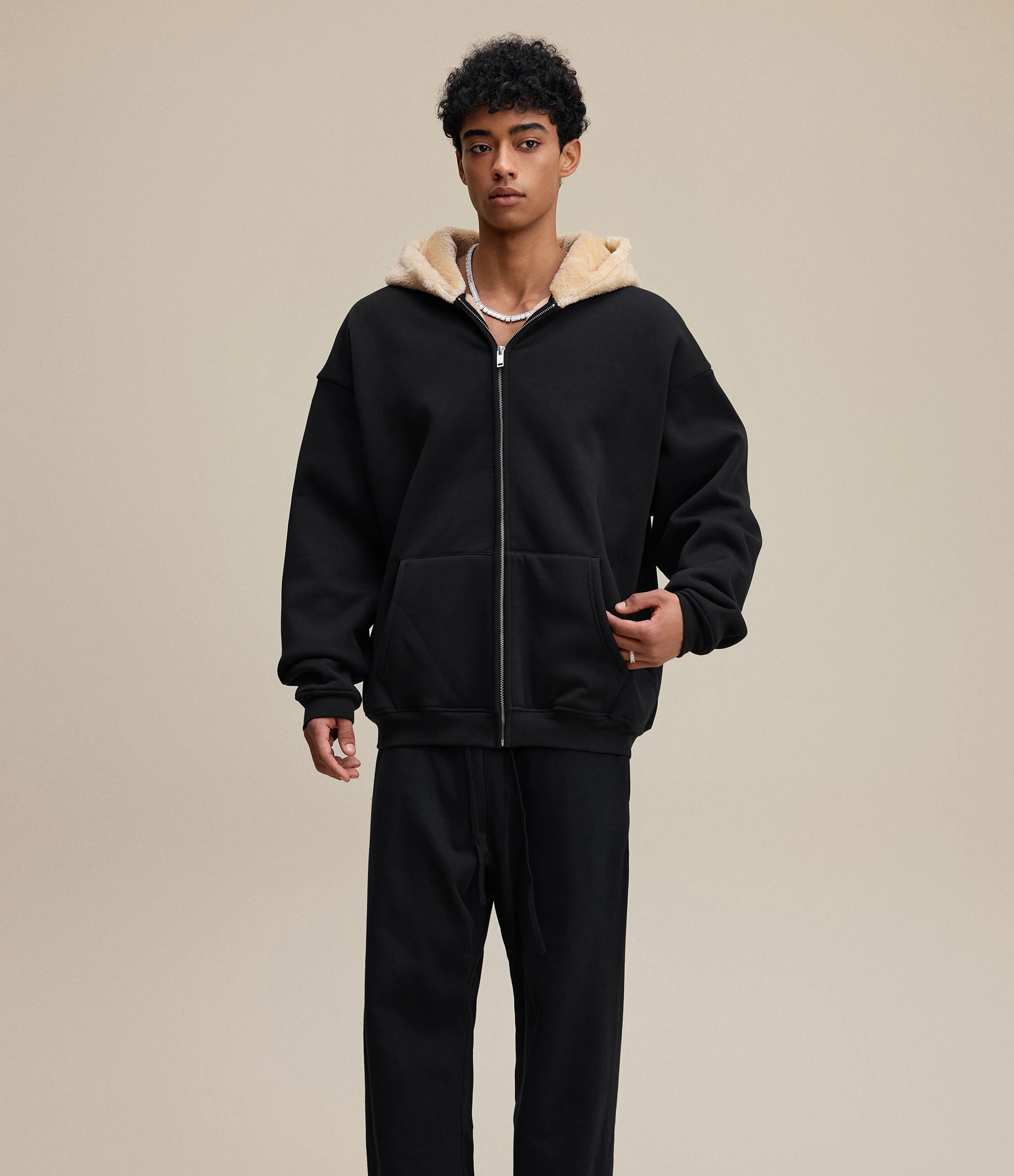 COZY FLEECE ZIP HOODIE - Image 3