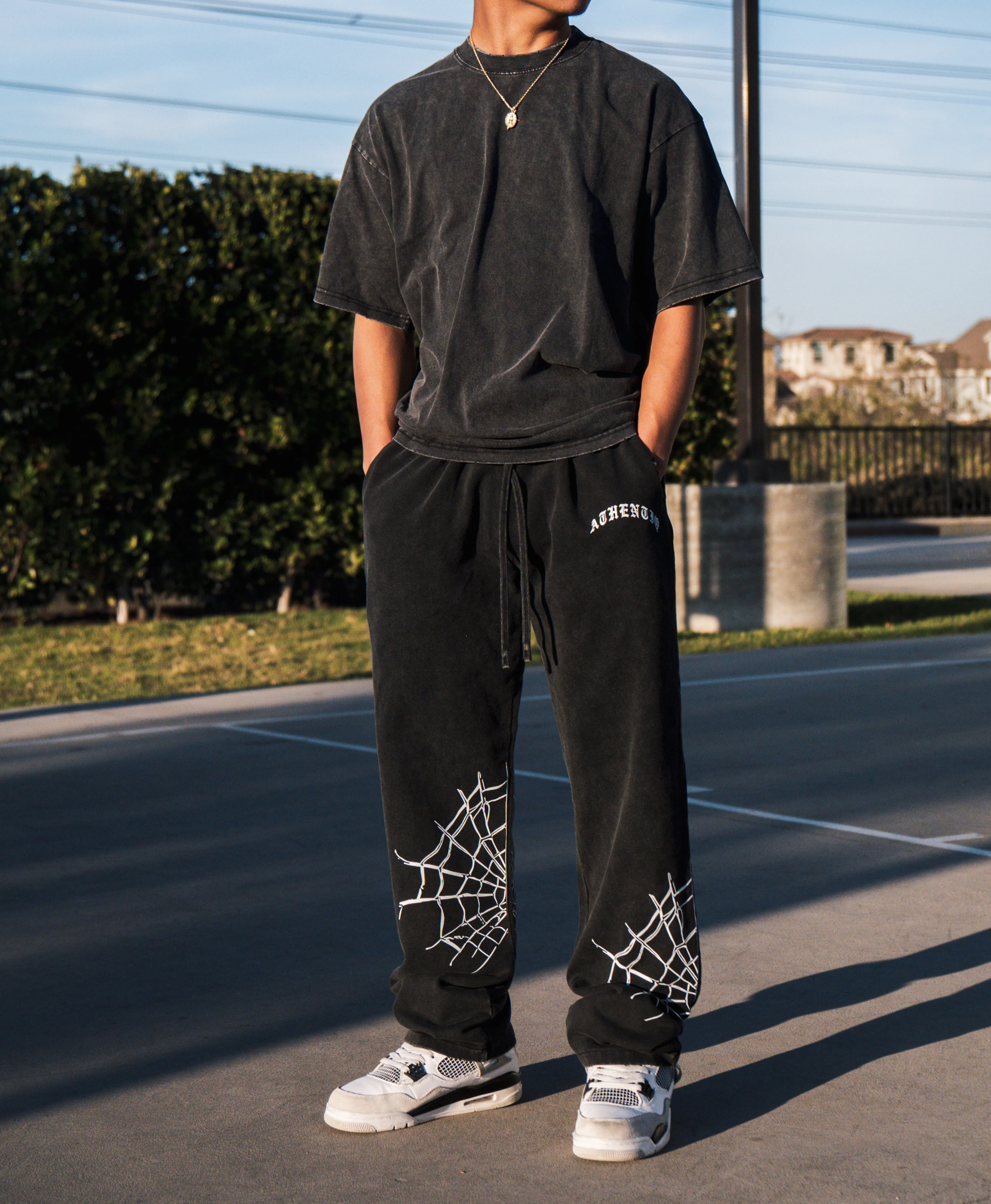 SPIDER WEB SWEAT PANTS