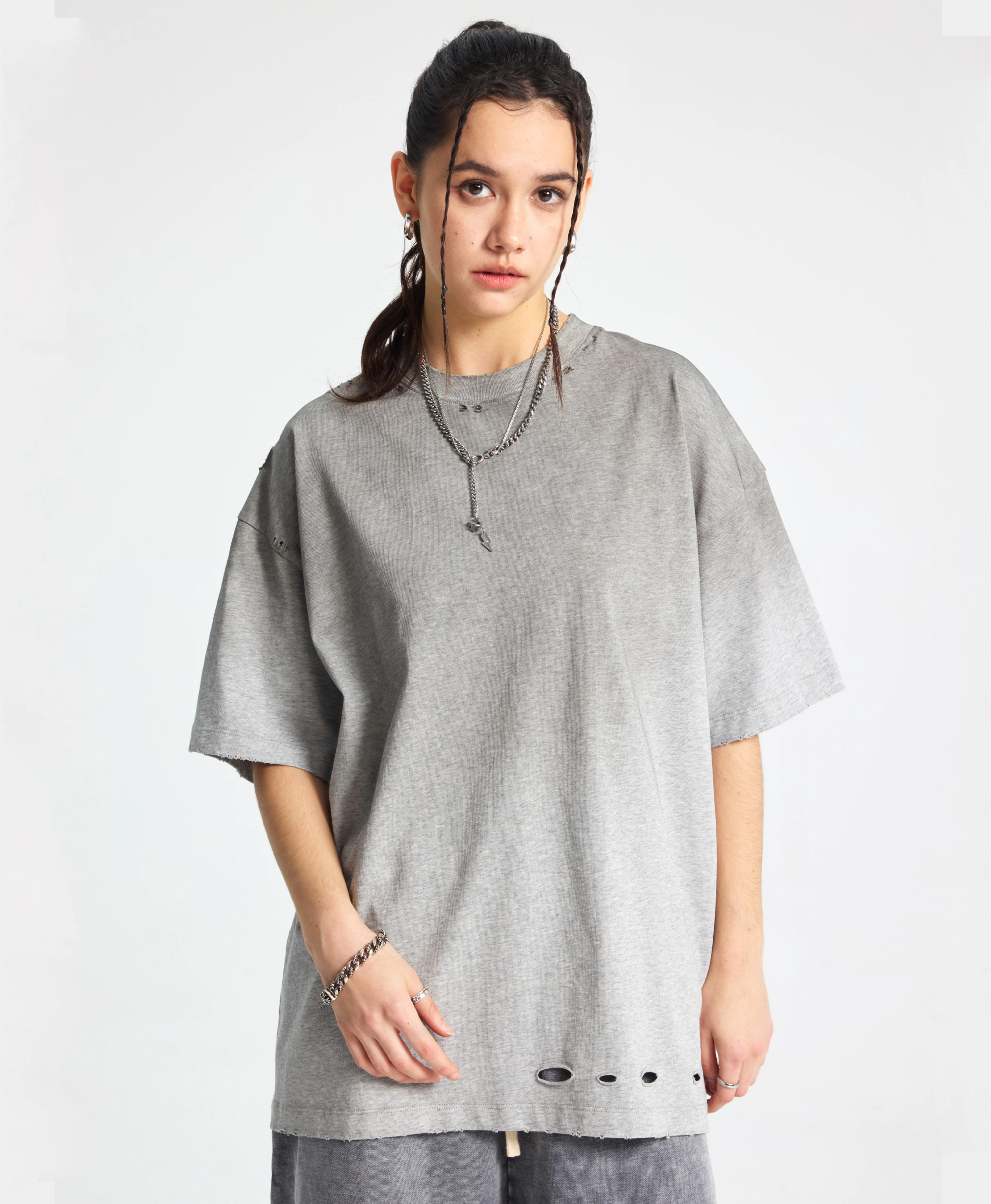 ATHENTIQ WASHED RIPPED TEE - Image 8